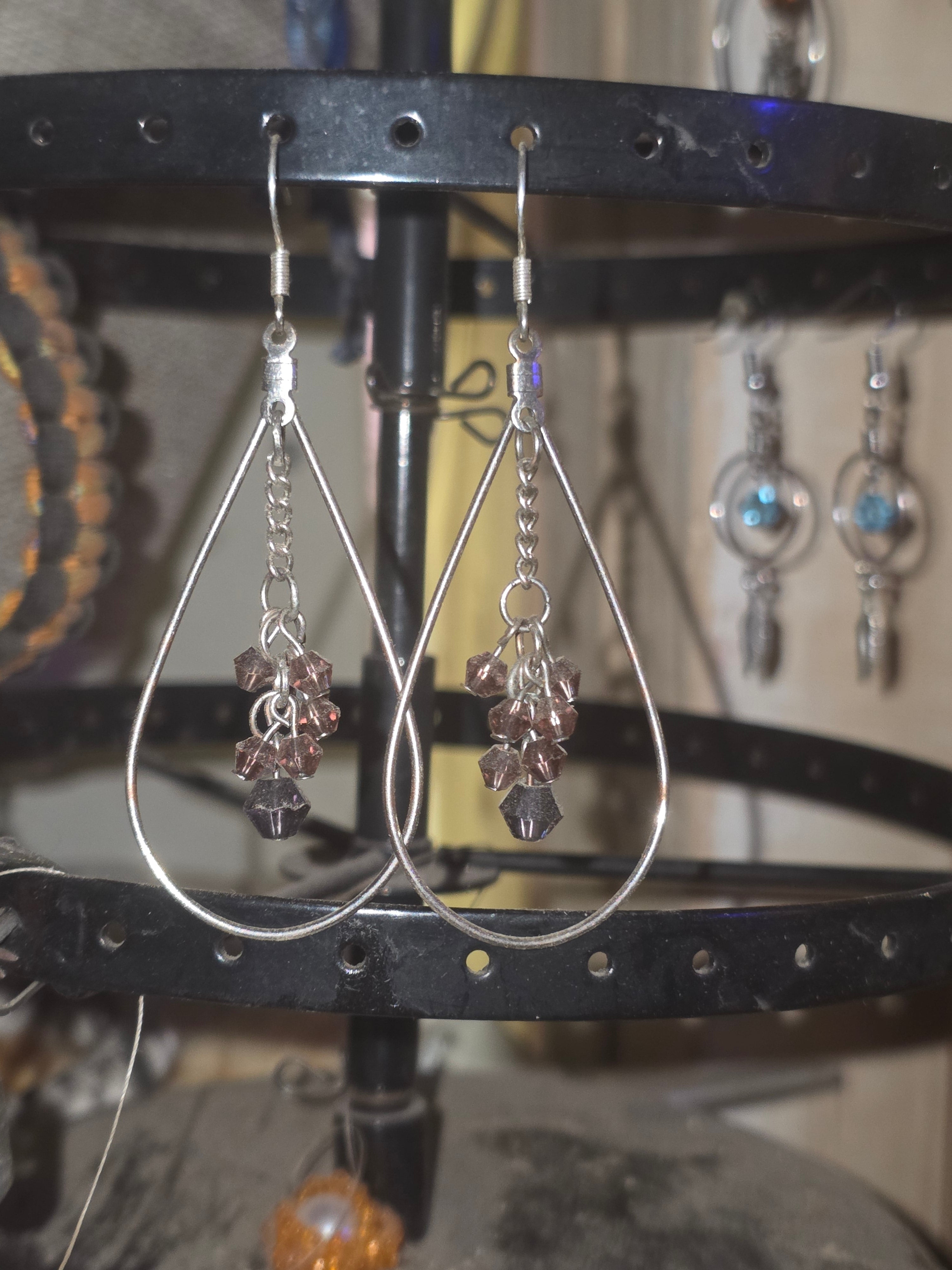 Eardrop Cluster Earrings